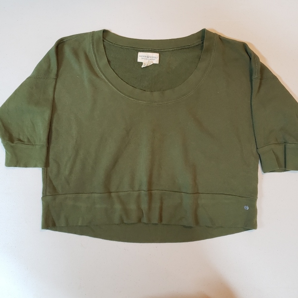 Denim & supply company crop top shirt